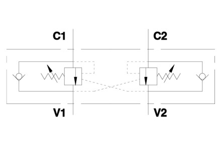 Клапан подпорный тормозной VBCD 1/2" DE/A (V0432)