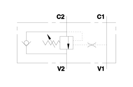 Клапан подпорный тормозной VBCD 1/2" SE/A FLV (V0412/FLV)