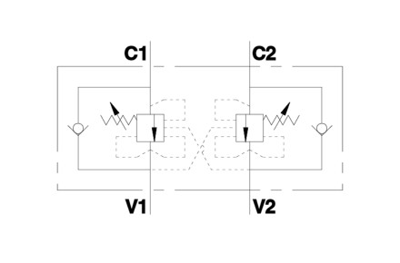 Клапан подпорный тормозной VBCD 3/8" DE/A СС (V0421)