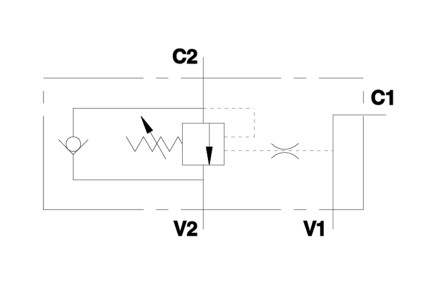 Клапан подпорный тормозной VBCD 1/2" SE/FL (V0402)